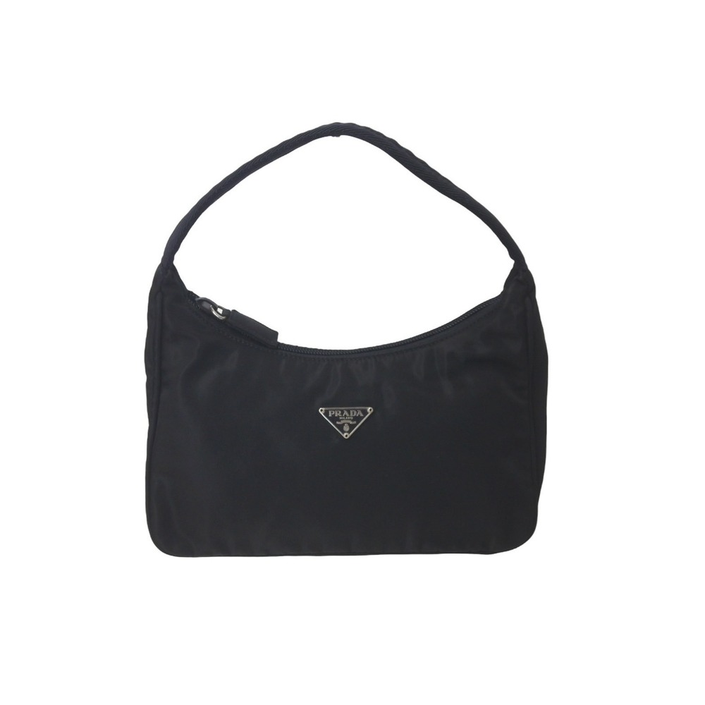 Prada Handbag Black Triangle Logo Hobo - Picture 2 of 10